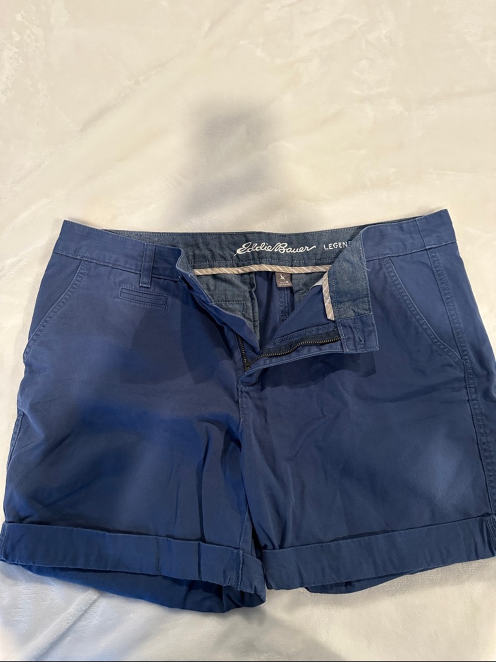 Eddie Bauer Women's Blue Chino Bermuda Shorts